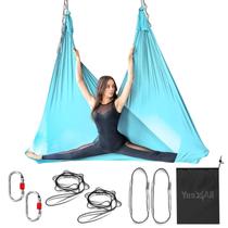 Hamaca de Yoga Aéreo Yes4All de Tela Tricot Suave Azul Agua Marina