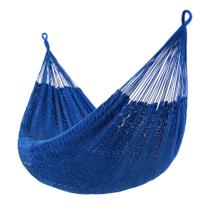 Hamaca Lazy Daze Tejida a Mano Maya 3.2m Cuerda Suave Azul 250kg