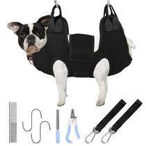 Hamaca para Aseo de Mascotas PatiencET para Perros Pequeños (Negro S)
