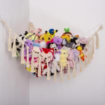 Hamaca para Peluches YKBU Organizador de Juguetes de Macramé 104x104x152 cm