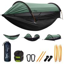 Hamaca Tienda de Camping Travel Bird con Mosquitero y Protector Solar, Extra Grande para 2 Personas, Hamacas Colgantes Ligeras con Correas para Árboles, Tienda Bivvy para Suelo para Exterior, Senderismo y Viajes