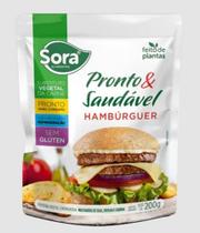 Hambúrger de Proteina Vegetal Pronta Vegana de 200g-Sora Hambúrger de Proteina Vegetal Pronta Vegana de 200g-Sora