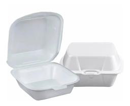 Hamburgueira 02 Isopor C/100 unidades - Bom Apetite