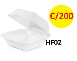 Hamburgueira Isopor HF02 Térmica Lanches Porções c/ 200 UN