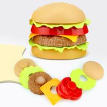 Hamburguer de montar Lanche Fast Food Hora Do Lanche Brinquedo Infantil - OMG