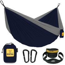 Hammock de acampamento Wise Owl Outfitters 400 libras com alças para árvores Hammock de acampamento Wise Owl Outfitters 400 libras com alças para árvores