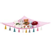 Hammock de armazenamento de brinquedos Mkono Small Pink 104x104x145 cm