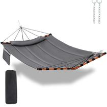 Hammock TEGERDEGER 3,7 m, corda de nylon para 2 pessoas, cinza