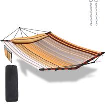 Hammock TEGERDEGER 3,7 m para 2 pessoas, capacidade de 204 kg, faixa amarela
