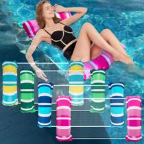 Hammocks flutuantes de piscina infláveis Zcaukya, pacote com 4 para adultos Hammocks flutuantes de piscina infláveis Zcaukya, pacote com 4 para adultos