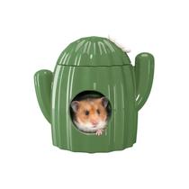 Hamster Hideout BUCATSTATE Ceramic Cactus em forma de cacto verde-grande