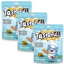 Hana Tastefull Para Gatos Kit 3 Un Frutos Do Mar 150g Hana Tastefull Para Gatos Kit 3 Un Frutos Do Mar 150g