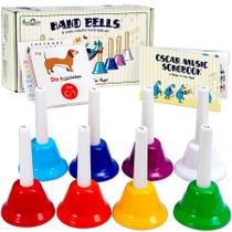 Hand Bells MINIARTIS para crianças educativas com 15 canções