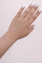 Hand chain delicado com Ponto de luz Banho:Prata 925 Hand chain delicado com Ponto de luz Banho:Prata 925