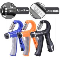 Hand Grip Ajustável 5 a 60kg com Contador Digital e Mola Fortalecedor Mãos e Antebraço