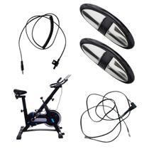 Hand Grip Kit Cabos Roda Lx160G3 Sensor Cardiaco e Velocidade Bicicleta Ergometrica Esteira Esporte Academia Esporte Fit