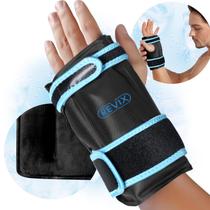 Hand Ice Pack Wrap REVIX para compressão a frio de pulso, preto