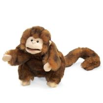 Hand Puppet Folkmanis Monkey Plush para bebês e crianças