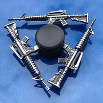 Hand Spinner Aço Fosco Long Range Silver Gun - Mega Block Toys
