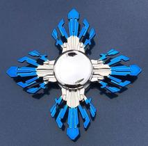 Hand Spinner Aço Galv. Blue Cross 6cm - Cert. Inmetro