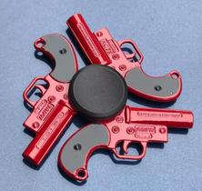 Hand Spinner Brinquedo Aço Fosco Machine Red Gun