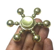Hand Spinner Fidget De Metal Leme Dourado Gira Ansiedade Anti Estresse (bsl-gira-10)