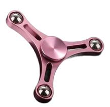 Hand Spinner Giratório Metal Hélice Rosa