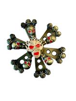 Hand Spinner Giroscópio Giro Interno Externo Caveira Black