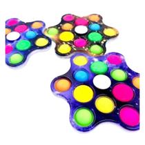 Hand Spinner LED Azul - Fidget Toy Anti Stress Luminoso