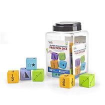 hand2mind Fraction Dice, Foam Dice for Classroom, Fraction Manipulatives, Large Foam Dice, Classroom Games, Fraction Games, Math Dice, Teacher Manipulatives, Math Games for 4th Grade (Set of 16)
