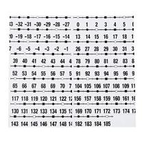 hand2mind - Régua numérica de -39 a 185 para parede da sala de aula (18 seções)
