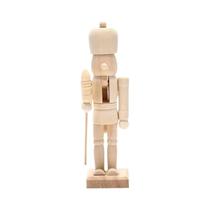 Handmade madeira Nutcracker Boneca, Soldado Forma Fantoche, DIY Craft Decoração, 12 centímetros