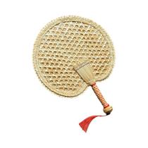 Handmade tecido ventilador de palha, grande fã cattail, continuar, estilo chinês, 1pc