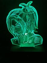 Hange Zoe, Attack on Titan, Decoração, Quarto, Anime, Luminária Led 16 cores, Abajur - Avelar Criações