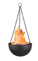 Hanging Fire Flame Light Prop Aspen Creative 19x44 cm preto