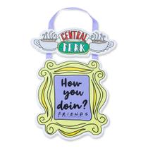 Hanging Sign Wall Art Friends How You Doin Búfalo prateado de 2 peças