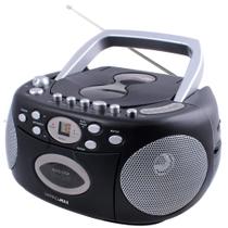 HANNLOMAX HX-323CD Tocador de CD Portátil, Rádio AM/FM, Gravador de Fita Cassete, Grava de CD ou Rádio, Entrada para Fone de Ouvido, Fonte de Energia AC/DC Dupla. (Preto) HANNLOMAX HX-323CD Tocador de CD Portátil, Rádio AM/FM, Gravador de Fita Cassete, Grava de CD ou Rádio, Entrada para Fone de Ouvido, Fonte de Energia AC/DC Dupla. (Preto)