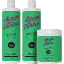 Hanova Amor por Cachos - Kit Cabelos Cacheados Trio (3 Produtos)
