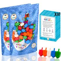 Hanukkah Dreidels The Dreidel Company, pacote com 200, multicolorido