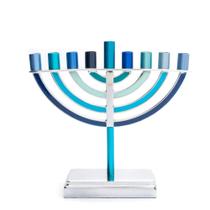 Hanukkah Menorah Yair Emanuel Estilo clássico colorido azul