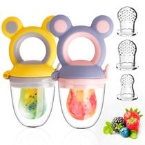 HAOBAOBEI Alimentador de Silicona para Bebés 2 Unidades Sin BPA HAOBAOBEI Alimentador de Silicona para Bebés 2 Unidades Sin BPA