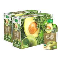 Happy Baby Organics Clearly Crafted Stage 2 Baby Food Apples, Kale & Avocados, 4 Ounce Pouch (Pack of 16) (Embalagem Pode Variar)