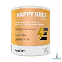 Happy Juice Shot Energia Sabor Matchá Tropical 200g APISNUTRI
