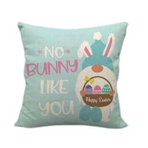 Happy Rabbit Goblin Eggs Impressão Linho Páscoa Fronha Sofá Decoração de Casa