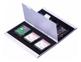 Hard Case Aluminio Porta Cartão Memoria Sd Sdhc Estojo Top