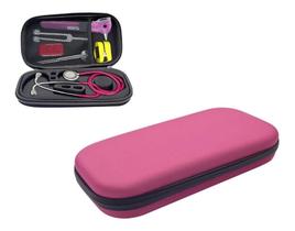 Hard Case Premium Porta Estojo Estetoscópio Rígido Zíper Littmann Universal Médico Enfermagem Equipa