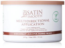 Hard Wax Satin Smooth Coconut Aroma 414ml para todos os tipos de cabelo Hard Wax Satin Smooth Coconut Aroma 414ml para todos os tipos de cabelo