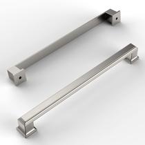 Hardware de gabinete Amerdeco, pacote com 10 unidades, níquel acetinado, 19,2 cm