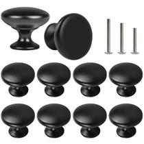 Hardware de gabinete OctinPris 10x Matt Black Round Knobs 3cm