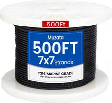 Hardware do sistema de trilhos de cabos Muzata Black Stainless Steel Hardware do sistema de trilhos de cabos Muzata Black Stainless Steel